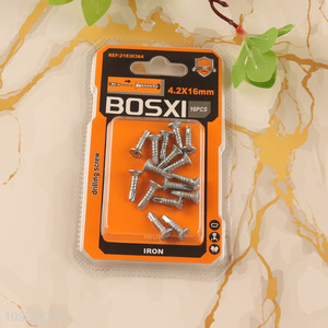 China Wholesale 16 Pieces Self Drilling Screws Set Iron Self Tapping Screws Set