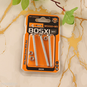 Factory Price 3 Pieces M5 Iron Screws and Nuts Set Hardware Assortment Kit