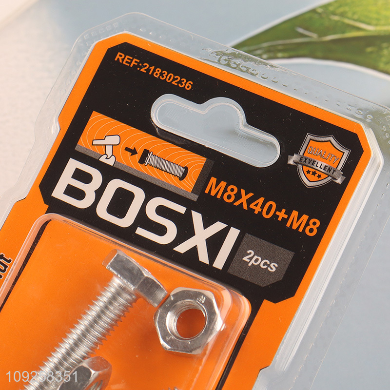 Good Quality 2 Pieces M8 Iron Screws and Nuts Set Hardware Assortment Kit