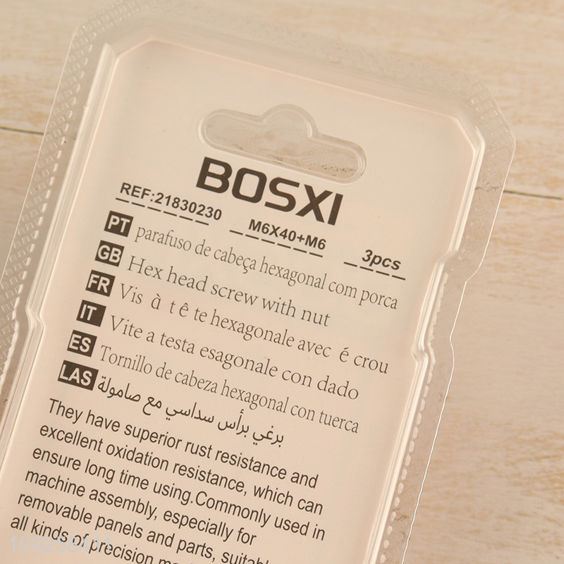 China Imports 3 Pieces M6 Iron Screws and Nuts Set Hardware Assortment Kit