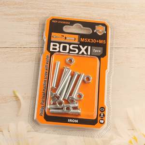 High Quality 7 Pieces M5 Iron Screws and Nuts Set Hardware Assortment Kit