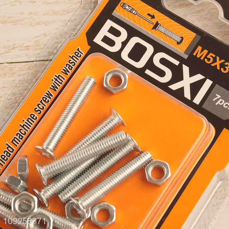 High Quality 7 Pieces M5 Iron Screws and Nuts Set Hardware Assortment Kit