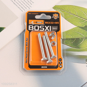 Factory Price 3 Pieces M6 Iron Screws and Nuts Set Hardware Assortment Kit