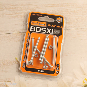 Factory Price 6 Pieces M4 Iron Screws and Nuts Set Hardware Assortment Kit