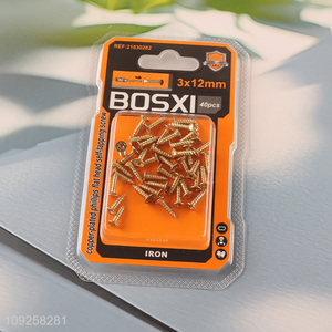 High Quality 40 Pieces Self Tapping Screw Set Iron Self Tapping Screws Set