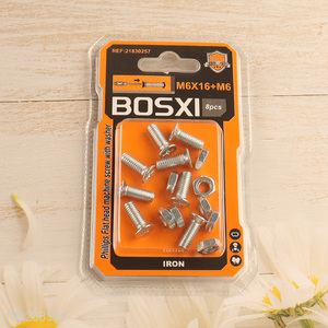 China Wholesale 8 Pieces M6 Iron Screws and Nuts Set Hardware Assortment Kit