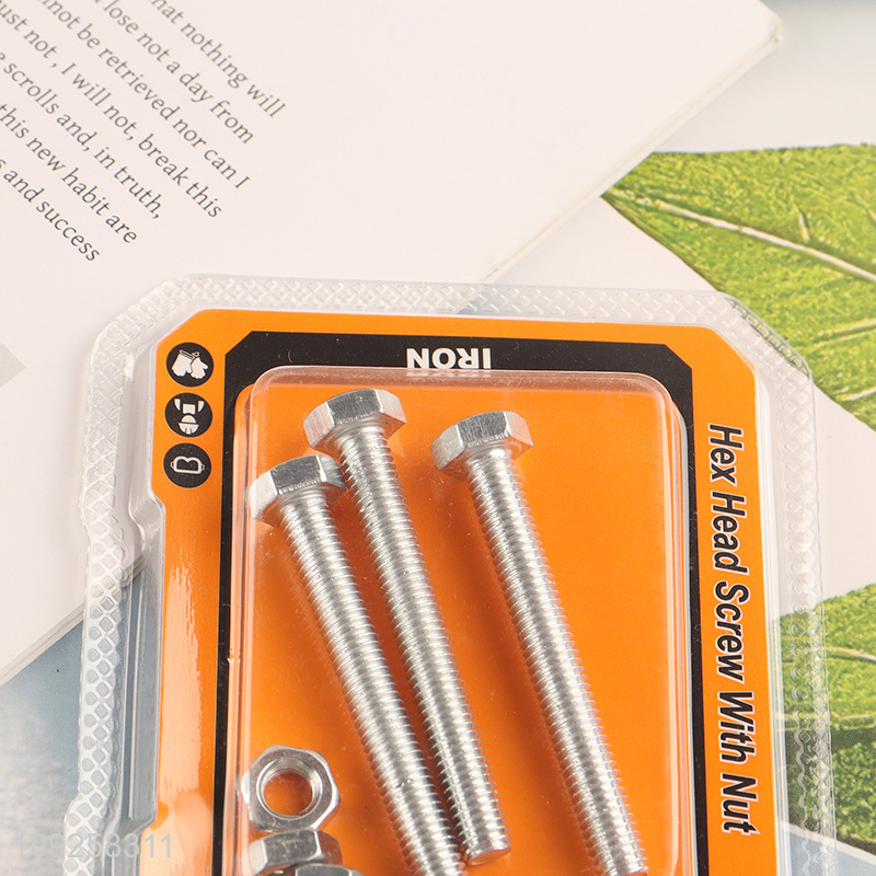 Factory Price 3 Pieces M6 Iron Screws and Nuts Set Hardware Assortment Kit