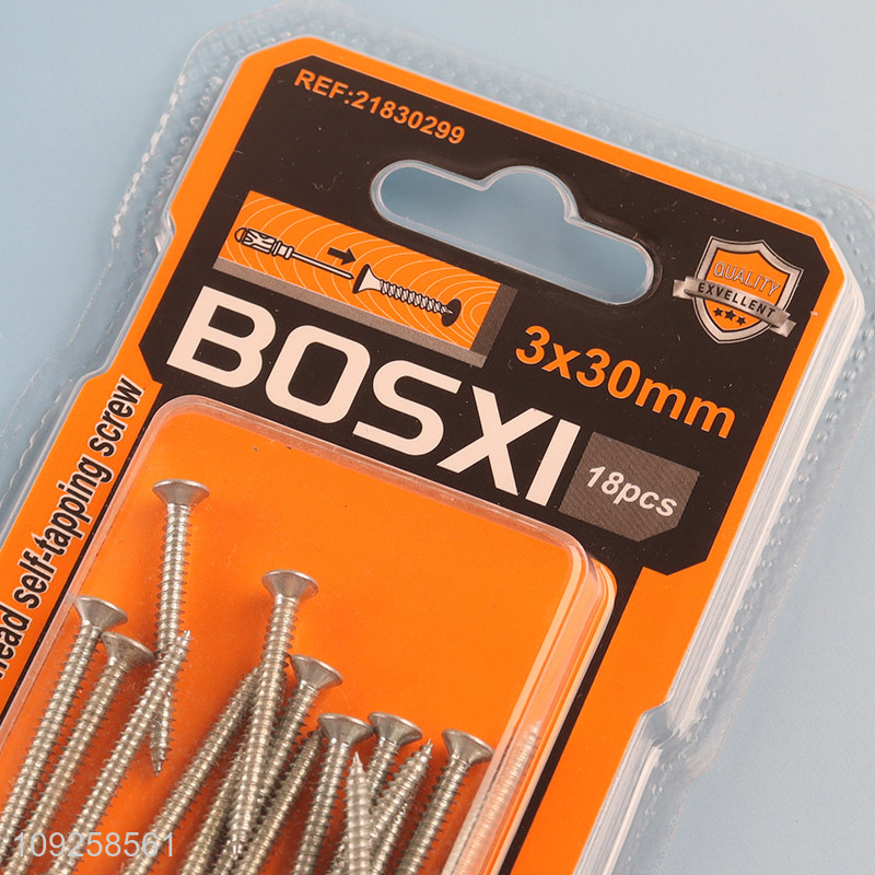 China Wholesale 18 Pieces Self Tapping Screw Set Iron Self Tapping Screws Set