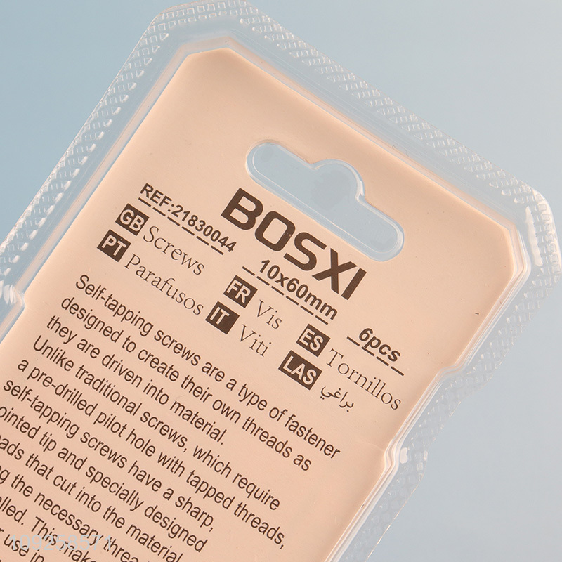 New Product 6 Pieces Plastic Wall Anchor and Screw Set Drywall Anchor Kit