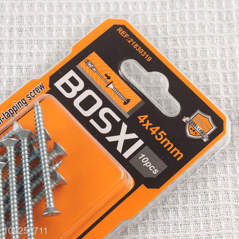 Good Quality 10 Pieces Self Tapping Screw Set Iron Self Tapping Screws Set