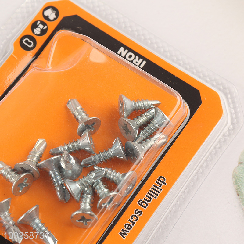 High Quality 18 Pieces Self Drilling Screws Set Iron Self Tapping Screws Set