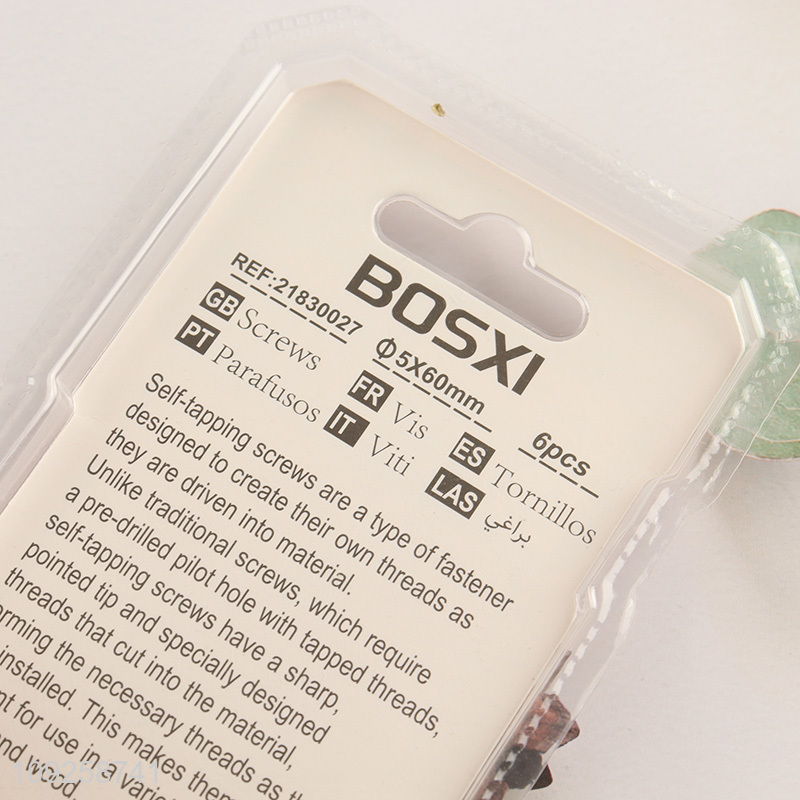 China Wholesale 6 Pieces Self Tapping Screw Set Iron Self Tapping Screws Set