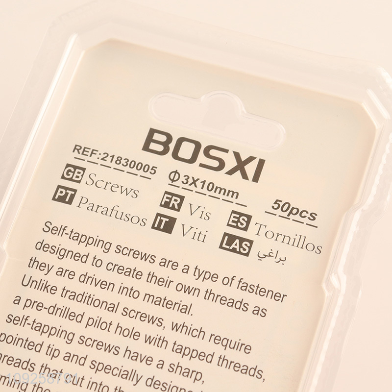 New Arrival 50 Pieces Self Tapping Screw Set Iron Self Tapping Screws Set