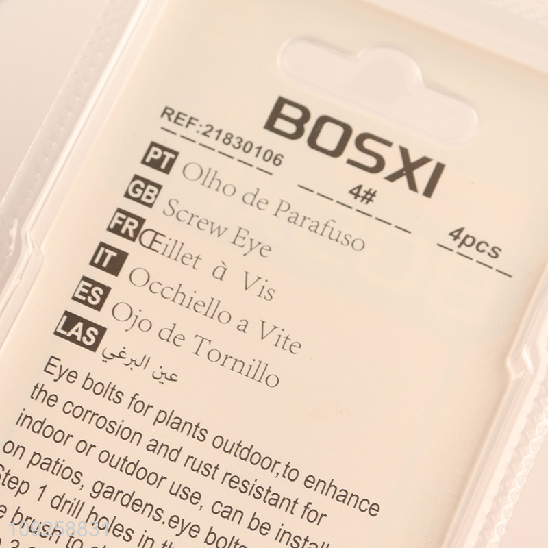 China Wholesale 4 Pieces Screw Eye Pins Heavy Duty Self Tapping Screws Hooks