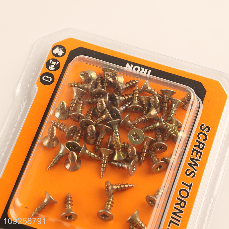 New Arrival 50 Pieces Self Tapping Screw Set Iron Self Tapping Screws Set