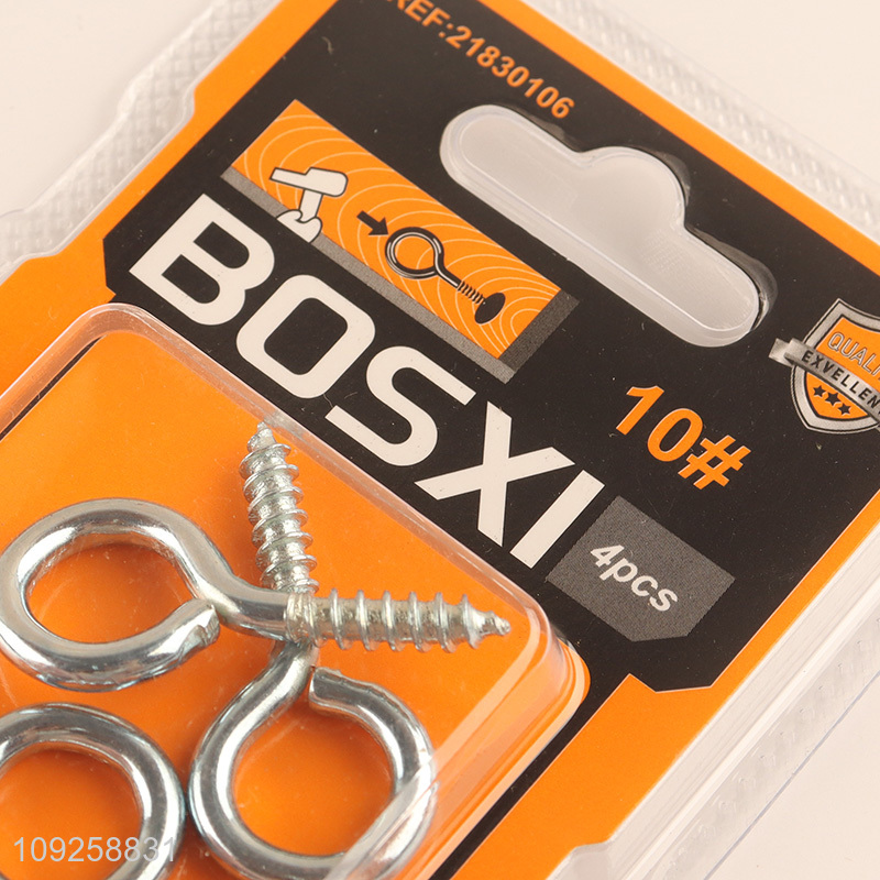 China Wholesale 4 Pieces Screw Eye Pins Heavy Duty Self Tapping Screws Hooks