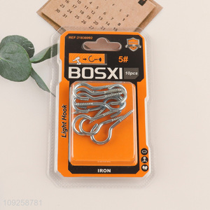 Factory Supply 10 Pieces Screw Eye Pins Heavy Duty Self Tapping Screws Hooks