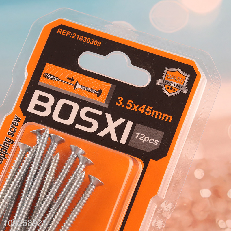 China Wholesale 12 Pieces Self Tapping Screw Set Iron Self Tapping Screws Set