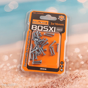 High Quality 32 Pieces Self Tapping Screw Set Iron Self Tapping Screws Set