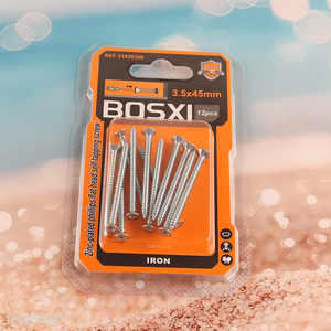 China Wholesale 12 Pieces Self Tapping Screw Set Iron Self Tapping Screws Set