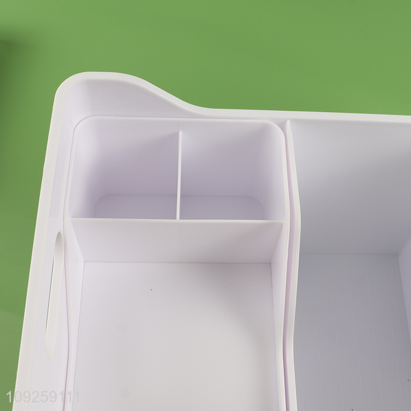 Hot products multifunctional desktop bookend pen holder with storage drawer