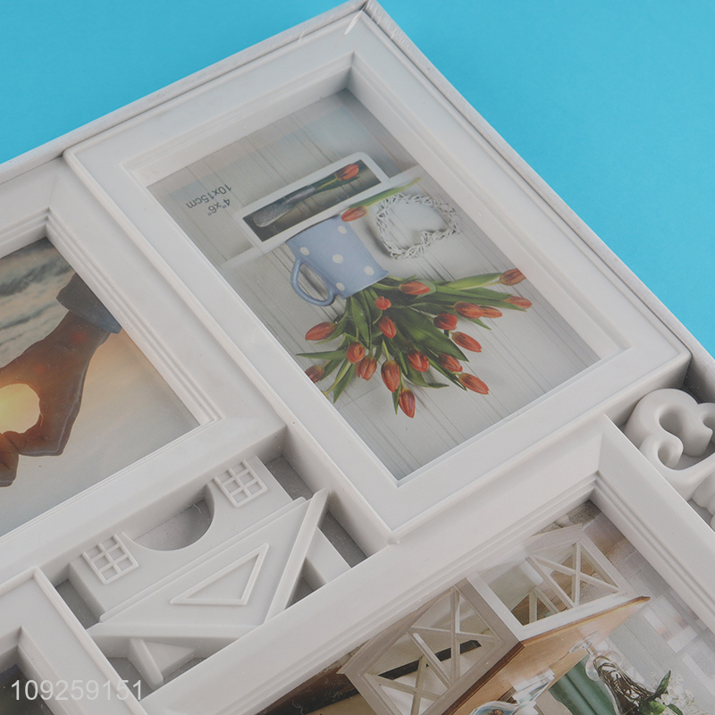 High Quality 4X6 Inch Collage Picture Frames 4-Opening Plastic Wall Picture Frames