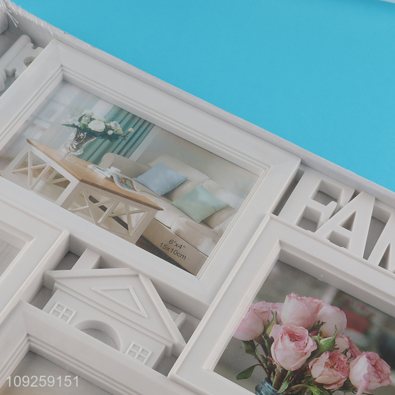 High Quality 4X6 Inch Collage Picture Frames 4-Opening Plastic Wall Picture Frames