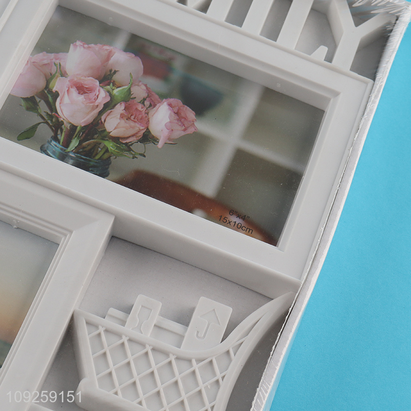 High Quality 4X6 Inch Collage Picture Frames 4-Opening Plastic Wall Picture Frames