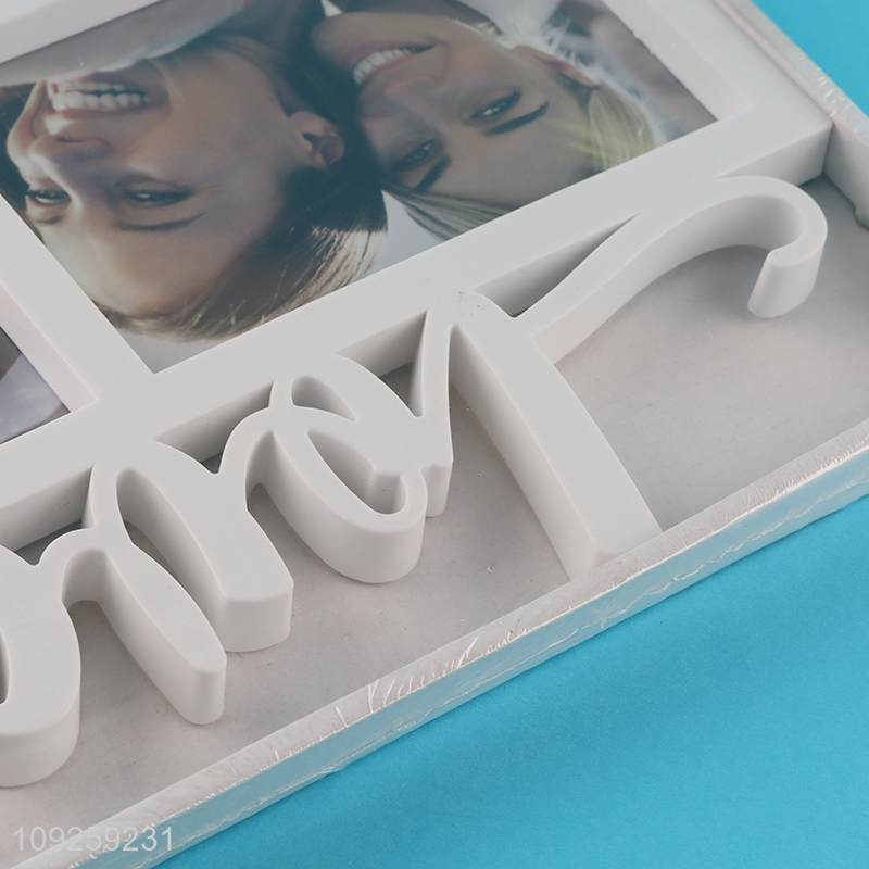 Hot Selling 2-Opening Collage Picture Frames White Plastic Wall Hanging Picture Frames