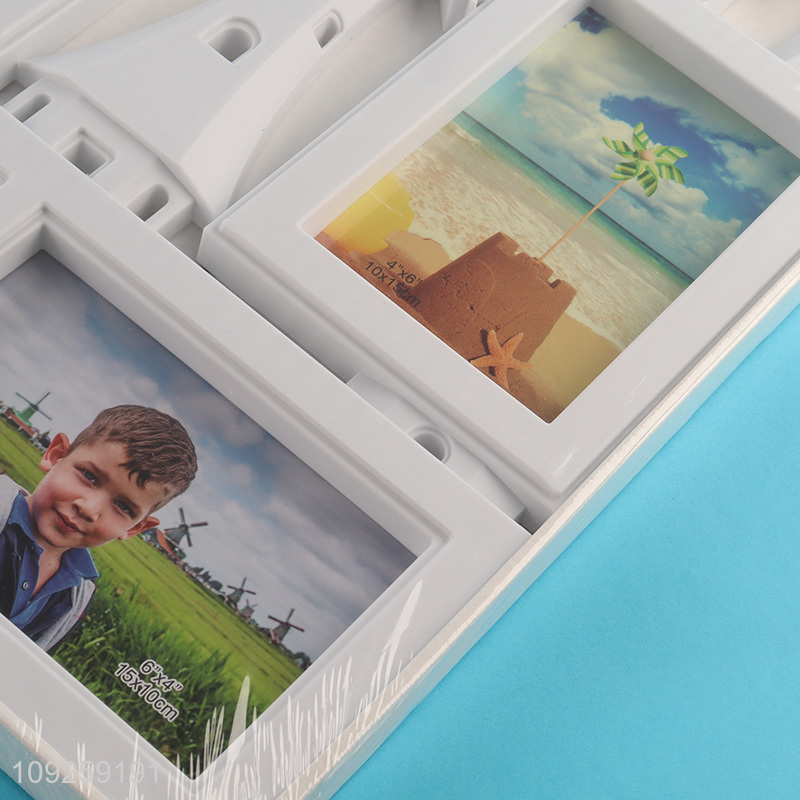 Factory Supply 4X6 Inch 5-Opening Collage Picture Frames Plastic Family Photo Frames