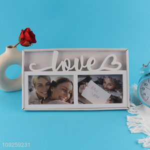 Hot Selling 2-Opening Collage Picture Frames White Plastic Wall Hanging Picture Frames