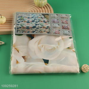 Wholesale 110*140cm Tablecloth Rose Flower Printed Table Cover for Rectangle Tables