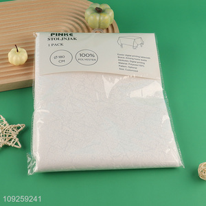 New Arrival Round Tablecloth Polyester Fabric Table Cloth Jacquard Tablecloth