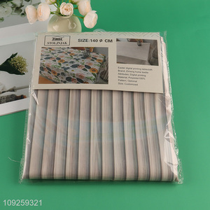 Online Wholesale Round Tablecloth Washable Polyester Tablecloth for Dining Table