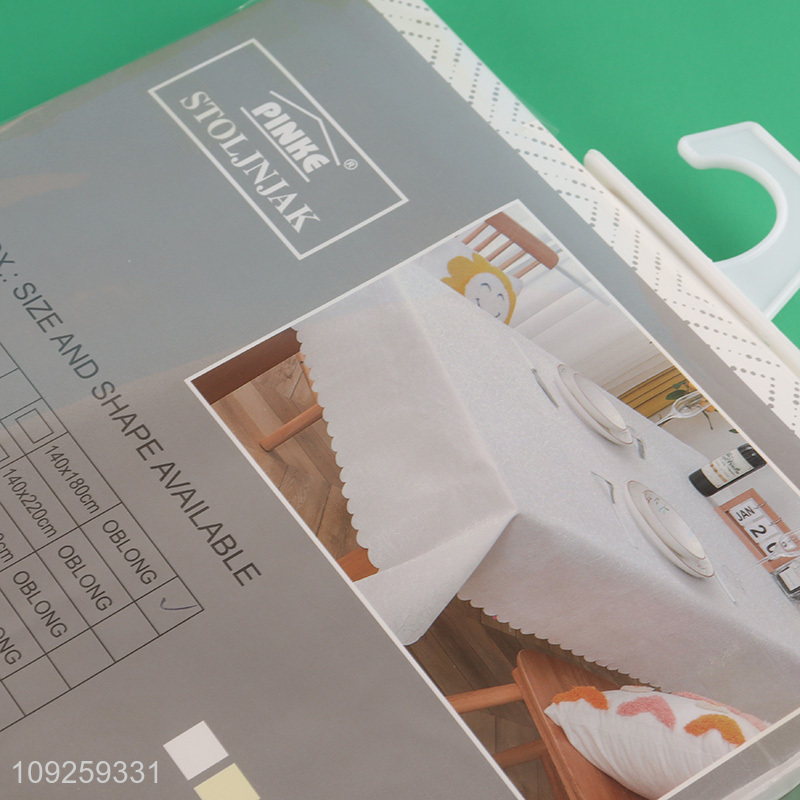 Hot Selling 140*180cm Tablecloth Jacquard Fabric Table Cloth Polyester Table Cover