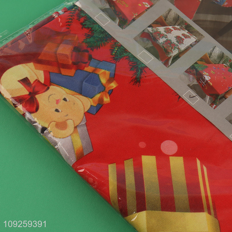 Good Quality 100*150cm Christmas Tablecloth Rectangular Table Cover for Xmas Decor
