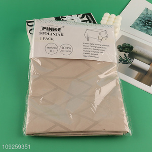 New Product 140*250cm Table Cloth 100% Polyester Table Cloth Jacquard Table Cover