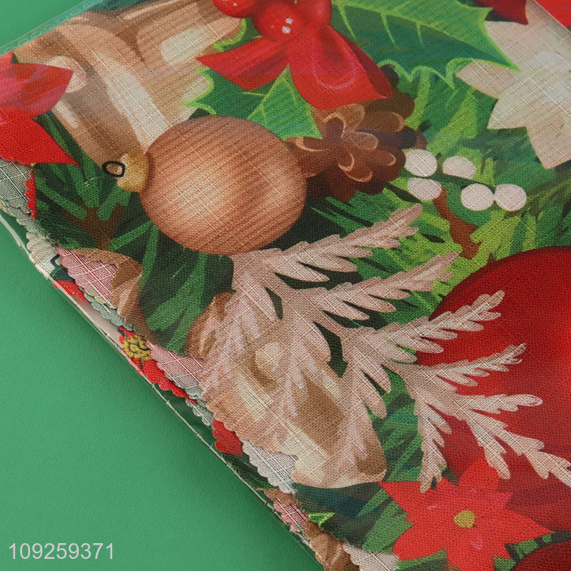 Hot Selling 40*180cm Christmas Tablecloth Polyester Table Cloth Fabric Tablecloth