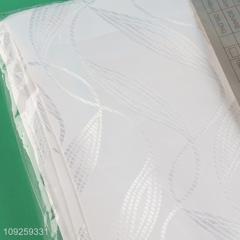 Hot Selling 140*180cm Tablecloth Jacquard Fabric Table Cloth Polyester Table Cover