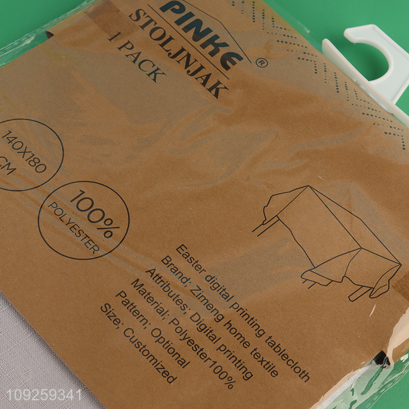 High Quality 140*180cm Fabric Table Cloth Polyester Table Cover for Rectangle Tables