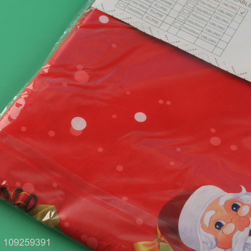 Good Quality 100*150cm Christmas Tablecloth Rectangular Table Cover for Xmas Decor