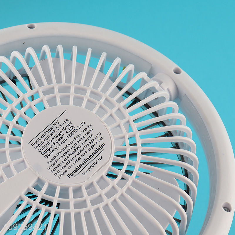 Good Quality Desk Fan USB Rechargeable Table Fan for Bedroom Home Office