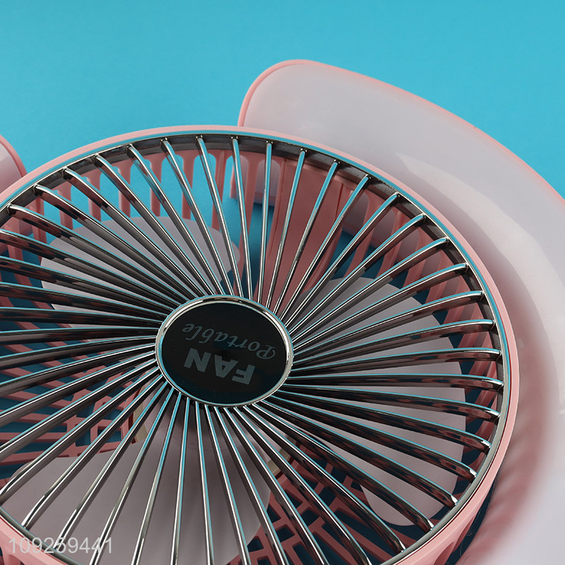 New Arrival Desk Fan USB Rechargeable Personal Desk Fan with Night Light