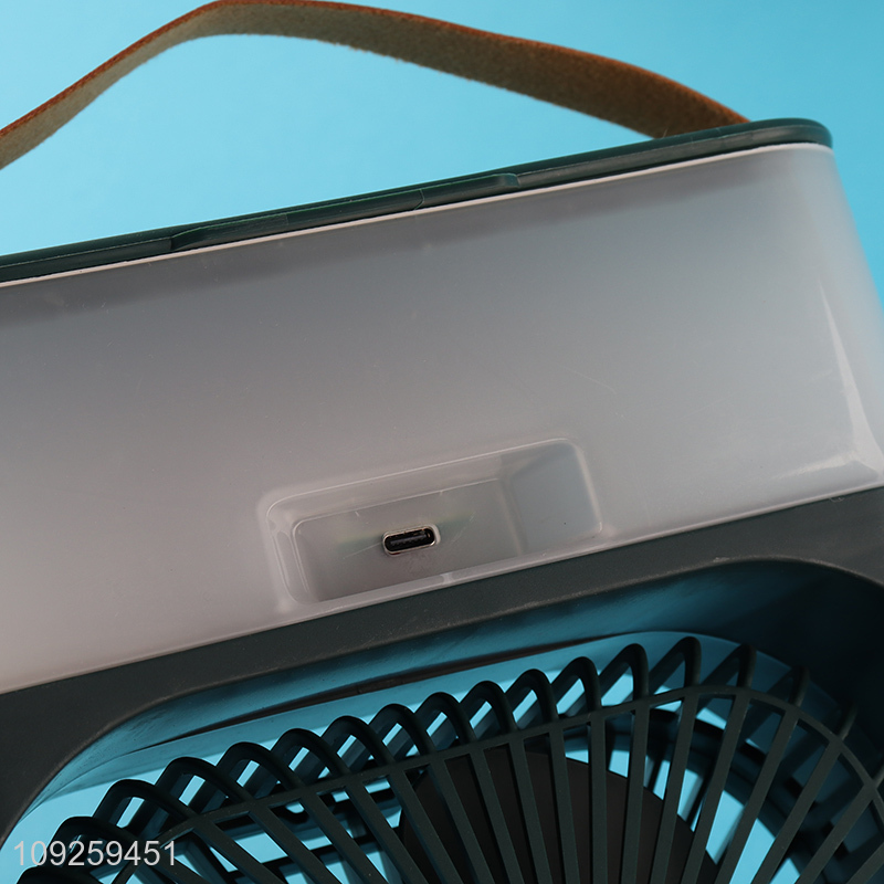 Good Quality Portable 5-Hole Mist Fan Air Cooler Fan 7-Color Night Light