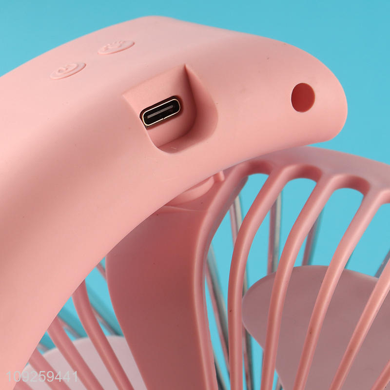 New Arrival Desk Fan USB Rechargeable Personal Desk Fan with Night Light