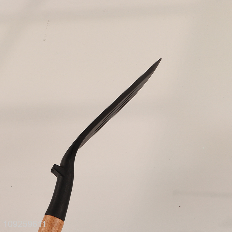 New products wooden handle silicone kitchen utensil slotted spatula for sale