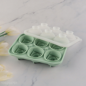 Factory Supply 3D Rose Ice Cube Molds Silicone Ice Ball Maker with Lid