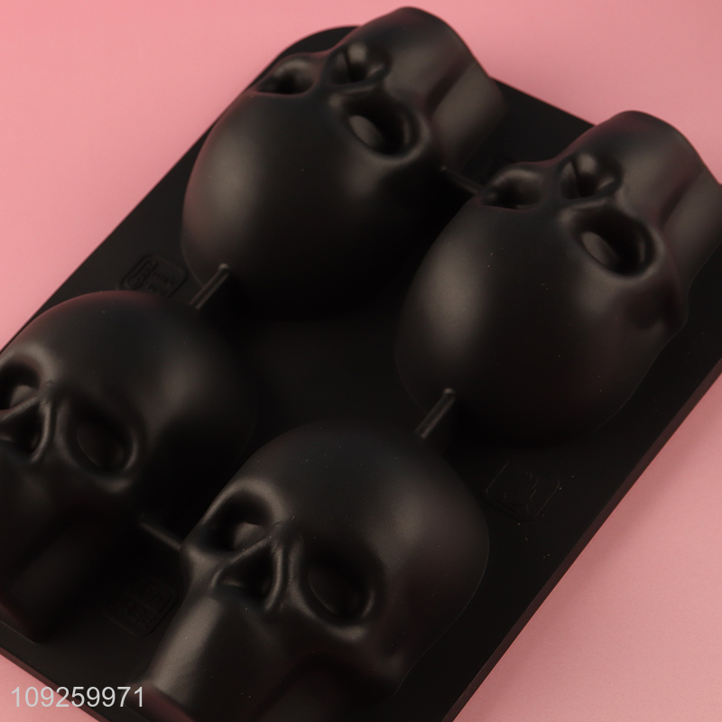 Hot Selling 3D Skull Silicone Ice Cube Molds Silicone Ice Cube Tray