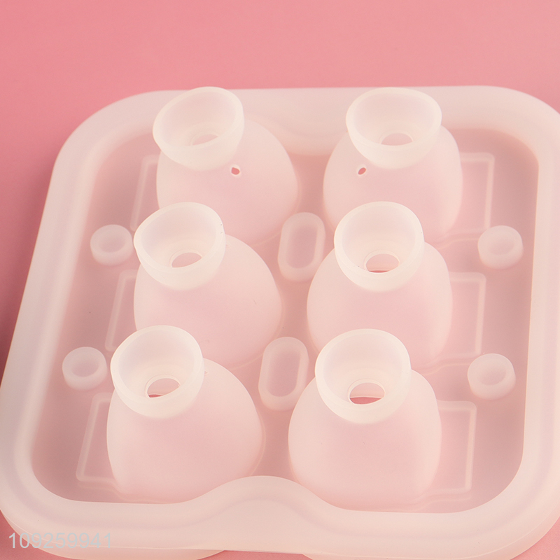 Wholesale 3D Skul Ice Cube Molds Silicone Ice Cube Tray for Corktail