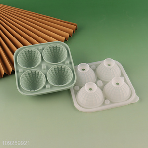 China Imports 3D Silicone Ice Cube Tray Ice Ball Molds with Lid